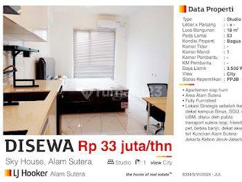 Di Sewa Apartemen Sky House Alam Sutera Tangerang Bagus Fully Furnished Siap Huni Dekat Mall Aeon , Ikea, Dan Campus  2