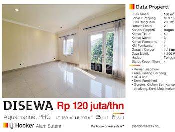 Disewa Rumah 2 Lantai Semi Furnished Aquamarine PHG  Gading Serpong Tangerang Bagus Siap Huni 2