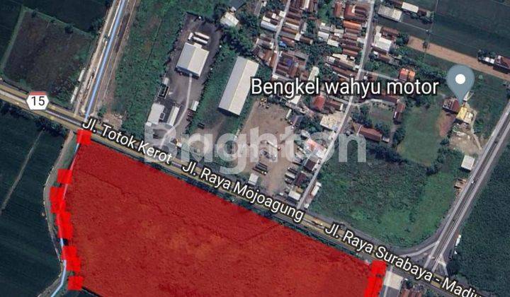 CEPAT TANAH KAWASAN INDUSTRI NOL JALAN PROVINSI RAYA MOJOAGUNG DEKET PABRIK PAKAN TERNAK 2