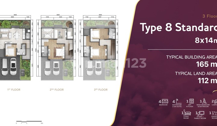 Rumah 3Lt 8X14 4Kt Cluster Sentarum Asya Jgc Jakarta Garden City 2