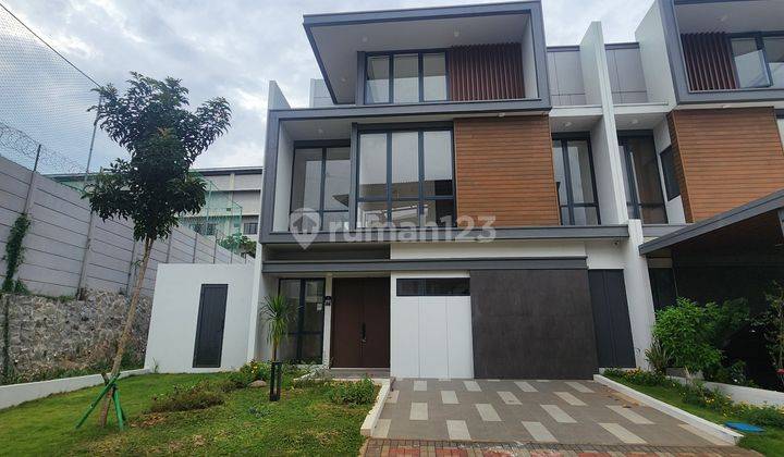 Jual Rumah Mewah 3 Lantai Hoek Tanah Luas Di Cluster Atherton Kota Wisata Dekat Mal Living World Dan Starbucks 1