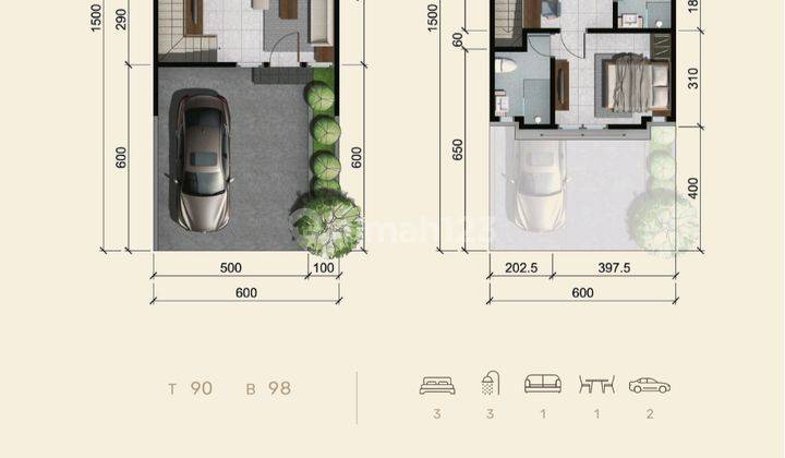 Dijual Rumah Greenlake Type Onega 2