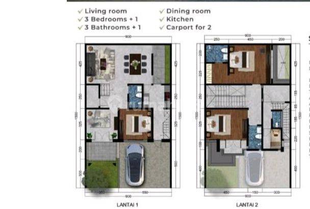 Dijual Rumah Woodlan 3 Unit Jejer Ready 2