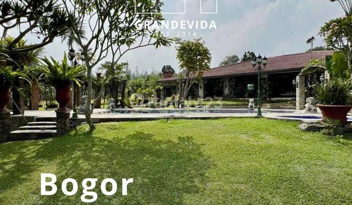 DiJual Private Villa Cisarua Puncak Bogor Tanah Luas Desain Etnic Jawa 1