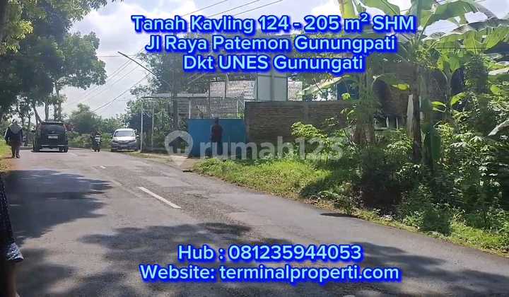 Tanah Kavling Luas 124 - 205 M2 SHM Hak Milik Jl Raya Patemon Dkt Unes Sekaran Gunungpati 2