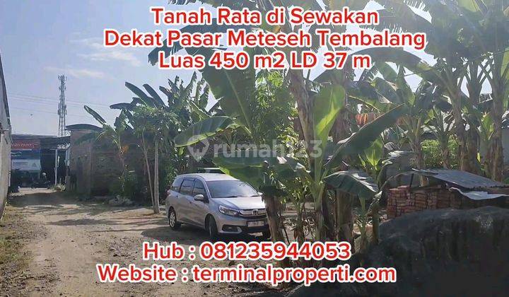 Tanah Disewakan, 450 m2 LD 37 m SHM di Jl Raya Meteseh  Dekat Pasar Kec Tembalang Semarang Timur 1