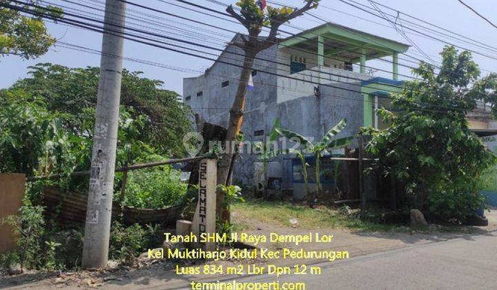 Tanah Dijual Hak Milik Pribadi 834 M2 di Jl Raya Muktiharjo Kidul Kec Pedurungan 1