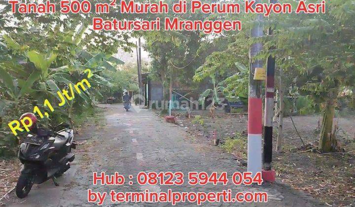 Tanah Dijual Murah Pojok Hak Milik di Perum Kayon Asri I Batursari Mranggen 2