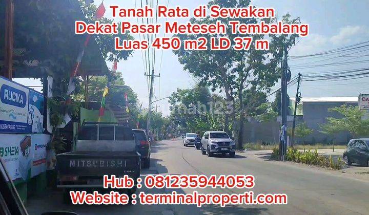 Tanah Disewakan, 450 M2 Ld 37 M SHM di Jl Raya Meteseh Dekat Pasar Kec Tembalang Semarang Timur 2