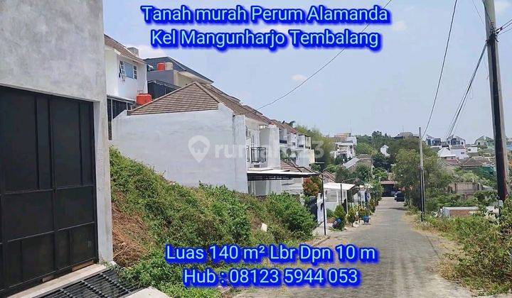 Tanah Dijual Murah View Kota di Perum Alamanda Mangunharjo Tembalang Semarang Timur 1