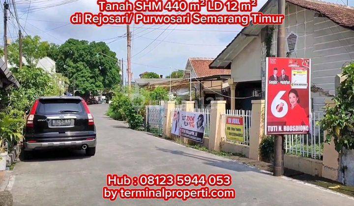 Tanah Dijual Hak Milik Pribadi 404 M2 Ld 12 M di Jl Rejosari Purwosari Kec Semarang Timur 2