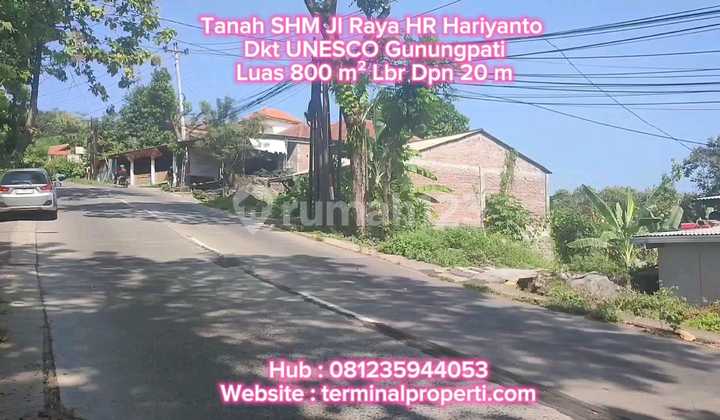 Land for Sale with Freehold Title (SHM) on Jl Raya Hr Hadiyanto, Near Sampangan and Unes Gunungpati
