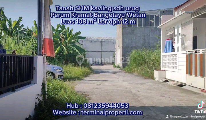 Tanah Dijual SHM Hak Milik Jl Blambangan Kel Bangetayu Wetan Genuk Semarang Timur 1