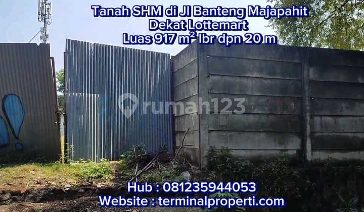 Tanah Dijual SHM Hak Milik Jl Raya Banteng Majapahit Sblh Lottemart Gayamsari Semarang Timur 2