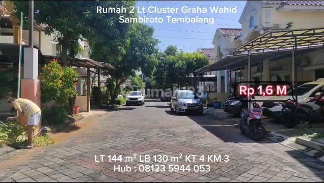 Rumah Dijual 2 Lt SHM Hak Milik di Perum Graha Wahid Cluster Kel Sambiroto kec Tembalang Semarang 2