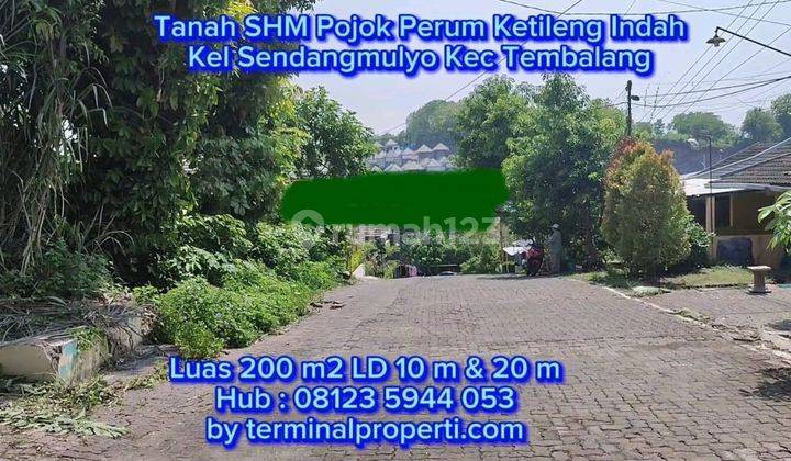 Tanah  dijual Murah SHM Hak Milik Pojok di Jl Perum ketileng Indah  Sendangmulyo Kec Tembalang 2