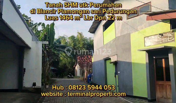 Tanah Dijual SHM Hak Milik Utk Perumahan Blancir Plamongan Sari Pedurungan Semarang Timur 2