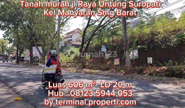 Tanah Dijual Murah SHM Hak Milik Jl Raya Untung Suropati Manyaran Kec Semarang Barat 1