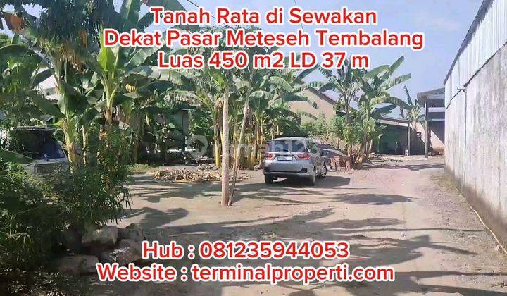 Tanah Disewakan, 450 M2 Ld 37 M SHM di Jl Raya Meteseh Dekat Pasar Kec Tembalang Semarang Timur 1