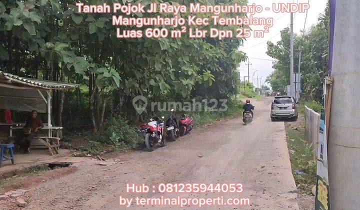 Tanah Dijual Murah Pojok SHM Hak Milik Jl Raya Mangunharjo Undip Tembalang Semarang Timur 1