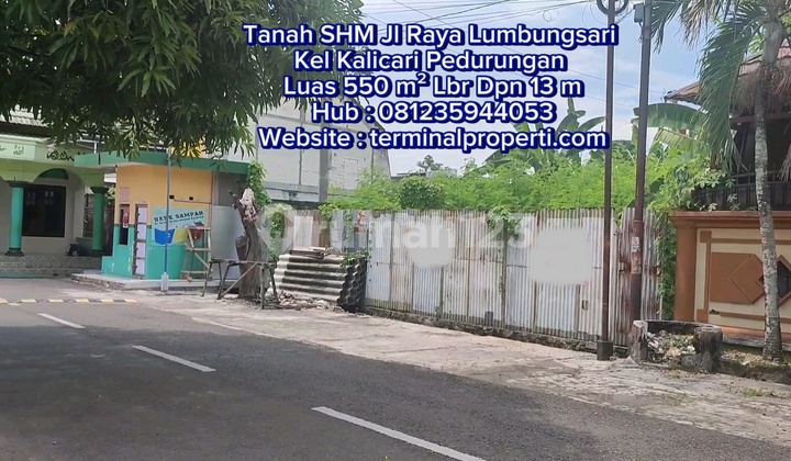 Tanah Dijual Murah SHM Hak Milik Jl Raya Lumbungsari Kalicari Kec Pedurungan Semarang Timur 1