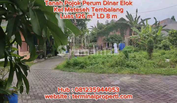 Tanah Dijual ada IMB SHM Hak Milik Pojok Perum Dinar Elok Kel Meteseh Kec Tembalang Semarang Timur 2