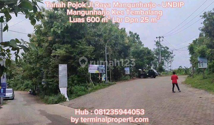 Tanah Dijual Murah Pojok Hak Milik Jl Raya Mangunharjo Undip Tembalang Kota Semarang 1