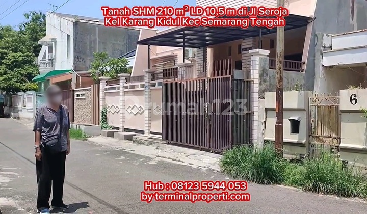 Land for Sale Cheap SHM Ownership in Seroja Simpang Lima, Karang Kidul Village, Central Semarang District. 1