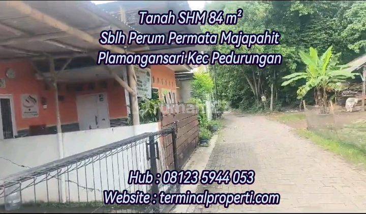 Tanah Dijual Pojok SHM Hak Milik Sblh Perum Permata Majapahit  Jl Raya Plamongansari Pedurungan 2