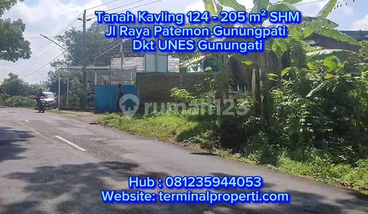 Tanah Kavling Luas 124 - 205 M2 SHM Hak Milik Jl Raya Patemon Dkt Unes Sekaran Gunungpati 2