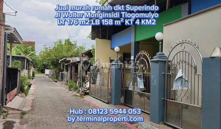 Rumah Murah dijual SHM Hak Milik Blk Superindo Woltermonginsidi Tlogomulyo Pedurungan  1