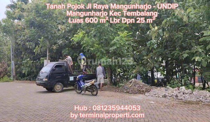 Tanah Dijual Murah Pojok SHM Hak Milik Jl Raya Mangunharjo Undip Tembalang Semarang Timur 2