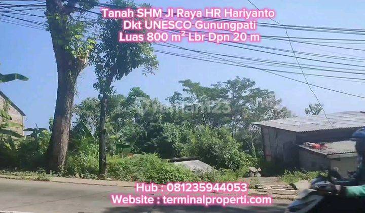 Tanah Dijual SHM Hak Milik Jl Raya Hr Hadiyanto Dkt Sampangan Dn Unes Gunungpati 1