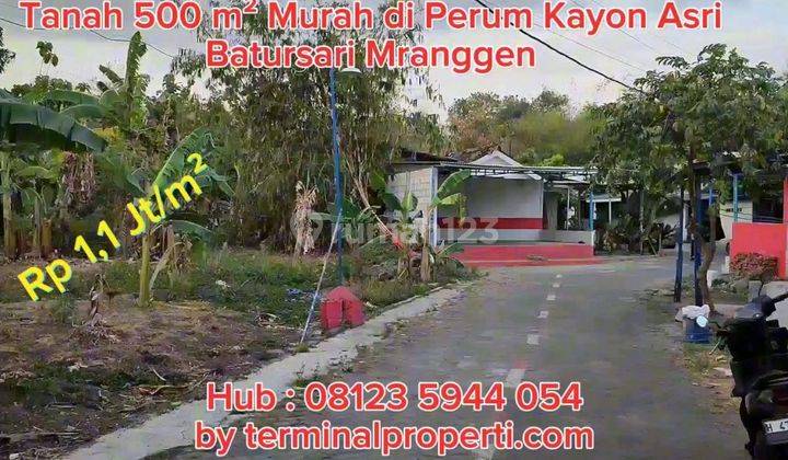 Tanah Dijual Murah Pojok SHM Hak Milik di Perum Kayon Asri Batursari Mranggen 1