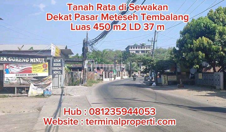 Tanah Disewakan, 450 M2 Ld 37 M SHM di Jl Raya Meteseh Dekat Pasar Kec Tembalang Semarang Timur 2