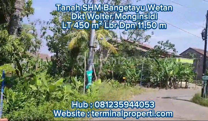 Tanah Dijual SHM Hak Milik di Kramat Dkt Jl Raya Wolter Monginsidi Bangetayu Wetan Semarang Timur 2