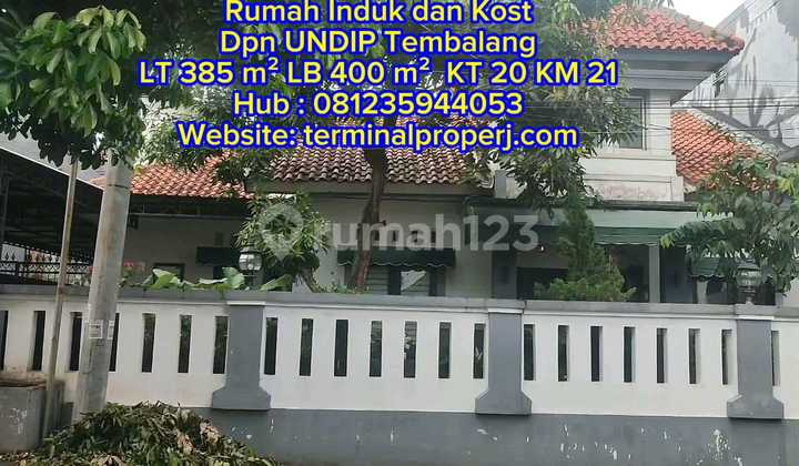 Rumah + Kost Dijual SHM Hak Milik di Kompleks Perumda Dpn Undip Tembalang Semarang Timur 1