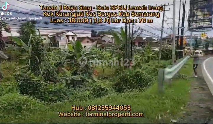 Tanah  Dijual murah Jl Raya Semarang - Surakarta Lemah Abang Kel Karangjati Bergas   Kab Semarang 2