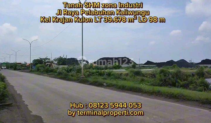 Tanah Dijual SHM  Hak Milik Zona Industri di Jl Raya  Pelabuhan Krajan Kulon Kaliwungu Kendal 1