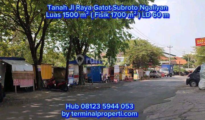 Tanah Dijual Murah SHM Hak Milik Utk Swalayan Jl Raya Gatot Subroto Purwoyoso Ngaliyan Semarang Barat 1