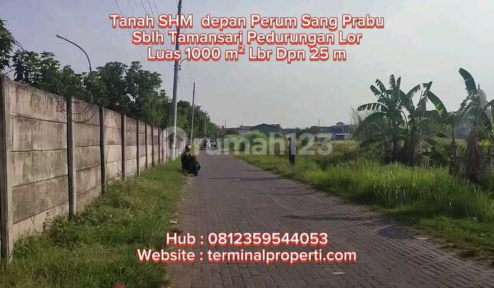 Tanah Dijual SHM Hak Milik Dpn Perum Sang Prabu Sblh Tamansari Majapahit Pedurungan Smg Timur