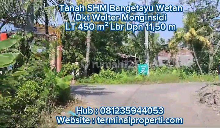 Tanah Dijual SHM Hak Milik di Kramat Dkt Jl Raya Wolter Monginsidi Bangetayu Wetan Semarang Timur 1