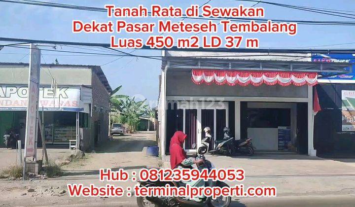 Tanah Disewakan, 450 m2 LD 37 m SHM di Jl Raya Meteseh  Dekat Pasar Kec Tembalang Semarang Timur 2