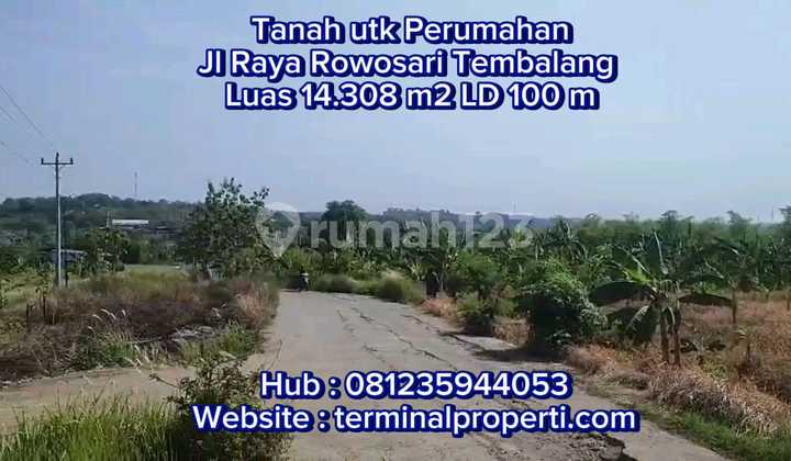 Tanah Dijual Murah SHM Hak Milik di Jl Raya Rowosari Tembalang Semarang Timur