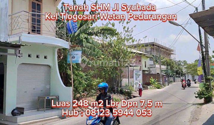 Tanah Dijual Murah SHM Hak Milik Jl Syuhada Kec Pedurungan Semarang Timur 2