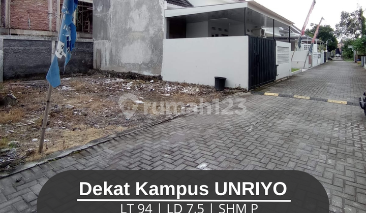 Tanah Luasan Kecil di Jalan Tajem Strategis Stadion & Unriyo