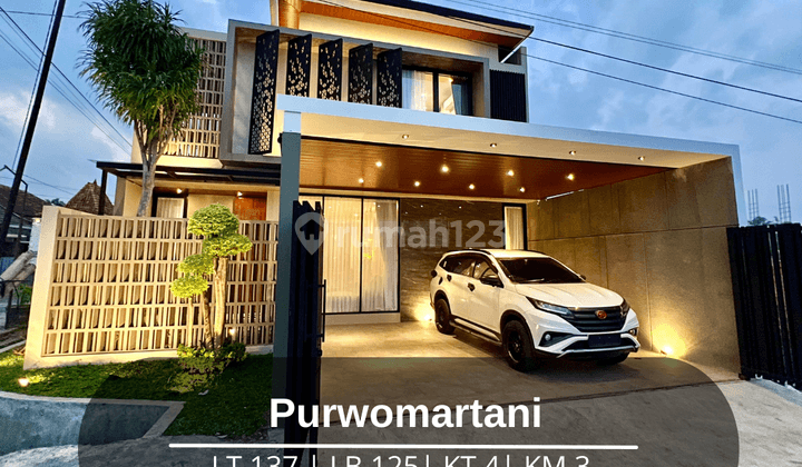 View Cantik Sawah Furnished Rumah Mewah Strategis Purwomartani 1