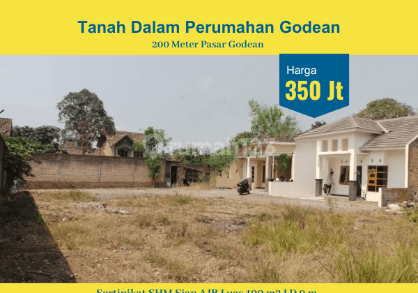 Tanah Pekarangan Dijual Jalan Godean Sleman, SHM Siap Balik Nama 1