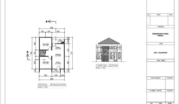 Rumah Siap Huni, Balikpapan, Dekat Bandara Spinggan 2