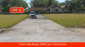 Luas 115 LD 8 Tanah Siap Bangun Dekat Candi Prambanan 1